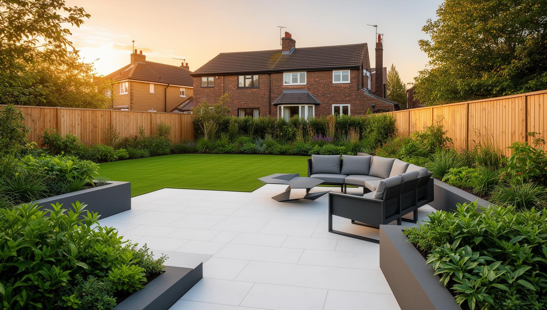 Modern landscaped garden in Manchester